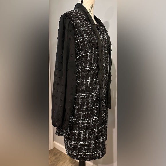 Shein Curve Bouclé Pinny Style Dress - Black, Size 2XL 🖤🖤 - Picture 4 of 12